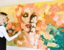 Painting | Oil And Acrylic Painting in Paintings by Ashley Treece | Desert Inspired Home in the South in Little Rock. Item composed of synthetic