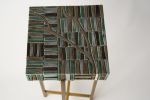 Ceramic and Brass Accent Table - Ingression | Side Table in Tables by Clare and Romy Studio. Item made of brass with stoneware works with boho & mid century modern style