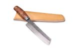 Forged culinary Damascus Steel Knife by Costantini Design | Utensils by Costantini Design. Item composed of wood and steel