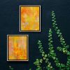 Sun Spots 1-4 | Oil And Acrylic Painting in Paintings by Jill Krutick | Jill Krutick Fine Art in Mamaroneck. Item composed of canvas and synthetic