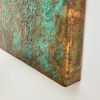 Textured Copper Wall Panel with Green & Brown Patina | Wall Sculpture in Wall Hangings by Element 29 Metalcraft. Item composed of copper in contemporary or modern style