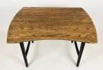 Oak Standoff Desk | Tables by Neuse Bend Joinery. Item composed of oak wood and brass in mid century modern or contemporary style