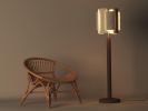 Laminar | Sculptural Ceramic & Wood Floor Lamp | Lamps by Naaya Studio. Item composed of wood and stoneware in minimalism or contemporary style