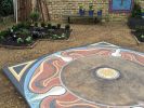 Epping Forest District Museum Tudor Rose Mosaic | Public Mosaics by Paul Siggins - The Mosaic Studio | Epping Forest District Museum in Waltham Abbey. Item composed of stone