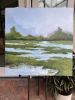 Meadow Stillness - Coastal Wetlands Painting on Canvas | Oil And Acrylic Painting in Paintings by Filomena Booth Fine Art. Item composed of canvas in contemporary or coastal style