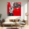 RED VERTIGO acrylic abstract painting | Oil And Acrylic Painting in Paintings by Anastasiia Krykun. Item composed of wood and canvas in minimalism or contemporary style