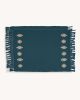 Tikal Handwoven Placemats (Set of 2) (TEAL) | Tableware by Routes Interiors. Item composed of cotton in boho or eclectic & maximalism style