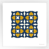 Framed Art Print 4x4 Marvila - AzulAmarelo | Prints by Alzuleycha. Item composed of paper
