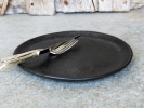 Handmade ceramic black dinner plate | Dinnerware by Mr. Bowl Ceramics. Item composed of stoneware