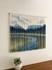 Mount Timpanogos Fiber Art Tapestry | Sleeping Princess Utah | Wall Hangings by Wallflowers Hanging Art. Item made of oak wood with wool works with boho & mid century modern style
