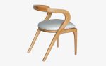 Nana Ashen Wood Dining Chair | Chairs by LAGU. Item composed of wood and fabric