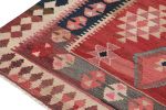 Vintage Shahsavan Persian Kilim in Red, Blue & Pink Patterns | Area Rug in Rugs by Rug and Kilim