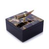 Luxury Horn Handle Decorative Box – Black Gloss Finish | Decorative Objects by Finara