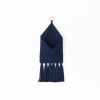 Macrame Pouch- Navy | Macrame Wall Hanging in Wall Hangings by YASHI DESIGNS. Item composed of cotton & fiber compatible with boho and contemporary style