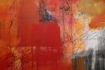 Love Letter Script | Oil And Acrylic Painting in Paintings by Pamela K Beer Contemporary Fine Art. Item made of synthetic