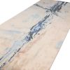 Modern Abstract Rug with Beige and blue Distressed Pattern | Area Rug in Rugs by Rug and Kilim