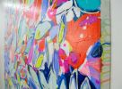 Party in August | Oil And Acrylic Painting in Paintings by Claire Desjardins. Item made of canvas