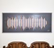 Colorful Soundwave Wall Hanging | Wall Sculpture in Wall Hangings by Erin Harris | Hampton Inn NY-JFK in Queens. Item made of wood