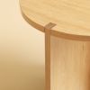 Round Side Table in Solid Oak - KUME Series by Lebanto | Tables by Lebanto. Item composed of oak wood compatible with minimalism and contemporary style