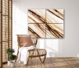Marrone Crema | Watercolor Painting in Paintings by Rhonda Deland. Item made of wood & canvas compatible with boho and mid century modern style