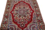 Vintage Red Traditional 6'5X10'5 Qom Kerman Persian Rug | Area Rug in Rugs by Magic Rugs. Item made of wool works with traditional style