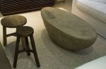 Concrete Oval Coffee Table, 'Oasis' | Tables by Holmes Wilson Furniture. Item made of concrete