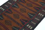 Vintage Persian Tribal Kilim in Brown with Navy Blue | Area Rug in Rugs by Rug and Kilim