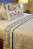 Bold Indigo Aztec Quilt | Linens & Bedding by Jaipur Bloc House. Item made of cotton