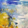 Effervescence Waterfall Abstract 72" x 72" | Oil And Acrylic Painting in Paintings by Dorothy Fagan Fine Arts. Item made of canvas works with minimalism & contemporary style