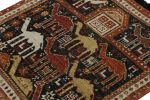 Rug & Kilim’s Tribal rug in Black with Red, Gold-Brown | Area Rug in Rugs by Rug and Kilim