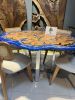 Round dining room table, Epoxy table, Epoxy round table, | Dining Table in Tables by Brave Wood. Item made of wood with synthetic works with modern style