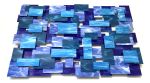 "Cascade" Glass and Metal Wall Art Sculpture | Wall Sculpture in Wall Hangings by Karo Studios. Item made of metal with glass