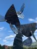 " Mountain High" | Public Sculptures by David Marshall | Colorado Mountain College Steamboat Springs in Steamboat Springs. Item composed of aluminum