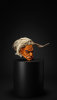 Hand-Carved Mythological Sculpture with Natural Mane | Decorative Objects by Holzkunst Samuel Meisinger. Item made of wood with wool works with art deco style