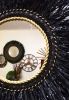 Raffia Mirror, Single Round Raffia Mirror, Boho Mirror | Decorative Objects by Magdyss Boutique. Item composed of bamboo & cotton compatible with boho and contemporary style
