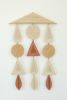 Ceramic wall hanging with decorative wood design | Wall Sculpture in Wall Hangings by Heidi Anderson HASTUDIO. Item composed of wood and ceramic