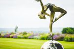 POISE - other locations where POISE has been placed, including FIG headquarters, Lausanne, Mandarin Oriental Hotel London,  Nevil Holt Opera, Northampton UK | Public Sculptures by Eleanor Cardozo. Item made of steel