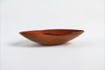 Handcrafted Flat Pearwood Bowl | Dinnerware by Holzkunst Samuel Meisinger. Item composed of wood in contemporary or art deco style