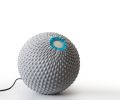 Knitted Floor Lamp - Free 40cm | Lamps by Ariel Zuckerman Studio. Item composed of fabric