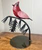 Cardinal Tabletop Sculpture | Sculptures by Gatski Metal. Item composed of steel compatible with country & farmhouse and eclectic & maximalism style