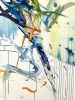 Bird in Flight | Oil And Acrylic Painting in Paintings by Edward Wilcox. Item composed of canvas compatible with mid century modern style
