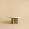 Marble and Oak Coffee Table - TINIAN by Lebanto | Tables by Lebanto. Item composed of oak wood and metal in minimalism or contemporary style