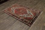 Semi Antique Bittersweet Red Tribal 3' 8" x 6' 5" Hamedan | Small Rug in Rugs by Magic Rugs. Item made of cotton works with mediterranean style