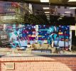 Commercial Store Window Display design Retail | Murals by Bianca Romero | Greenpoint Wine & Liquor Inc in Brooklyn
