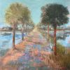 Flourish | Oil And Acrylic Painting in Paintings by Julia Lawing Fine Art | Southerly House in St. Simons Island. Item composed of canvas and synthetic in coastal style