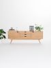 Sideboard, credenza, dresser, commode - made of oak wood | Storage by Mo Woodwork | Stalowa Wola in Stalowa Wola. Item made of oak wood compatible with minimalism and mid century modern style