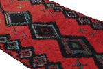 Vintage Mid-Century Moroccan Geometric Diamond Red Green | Area Rug in Rugs by Rug and Kilim