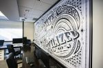 Ornate Lettering Mural for Creative Studio | Murals by Julia Prajza | Clark Stanley Inc. in Toronto. Item composed of synthetic