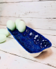 Navy And White Eggs Holder | Tableware by Nori’s Wishes Studio. Item composed of ceramic in industrial or modern style