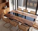 Black Epoxy Resin Dining Table, Handmade Epoxy Dining Table | Tables by Innovative Home Decors. Item composed of wood in country & farmhouse or art deco style